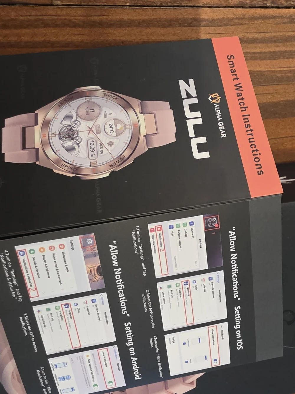 Zulu Rose Gold Smartwatch with Pink Silicone Band